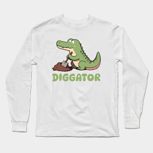 Diggator The Dictator Alligator Long Sleeve T-Shirt